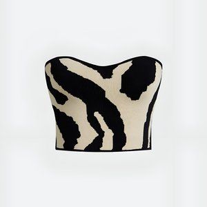 Zebra Print Tube Top (NWT)